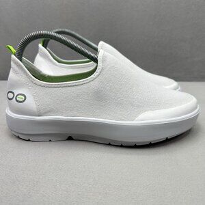 OOFOS OOmg eeZee Low Womens Size 8.5 Shoes White Recovery Comfort Lifestyle